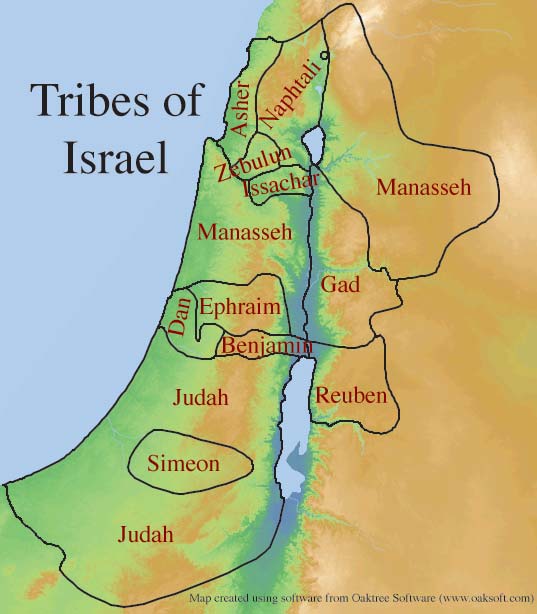 tribes of israel and land assignments inheritance